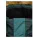 Petrolejová pánská zimní bunda s umělým kožíškem Kilpi ALPHA