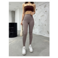 BİKELİFE Women's Ribbed Compression High Waist Knitted Leggings