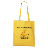 DOBRÝ TRIKO Bavlněná taška s potiskem Pijem Barva: Žlutá