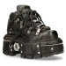 boty kožené unisex - ITALI NEGRO - NEW ROCK - M.TANK006C-S1