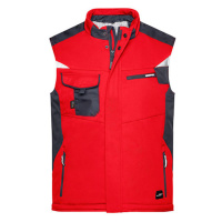 James&Nicholson Pánská softshellová vesta JN825 Red