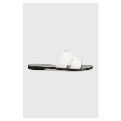 Kožené pantofle Wojas dámské, bílá barva, 7400850