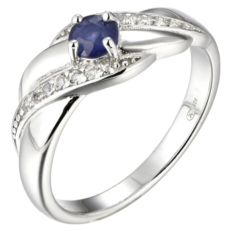Brilio Silver Nádherný stříbrný prsten se safírem Precious Stone SR08997B 54 mm