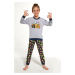 Chlapecké dlouhé pyžamo Cornette 593/128 Chestnuts