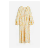 H & M - Oversized šaty's vázačkami - žlutá