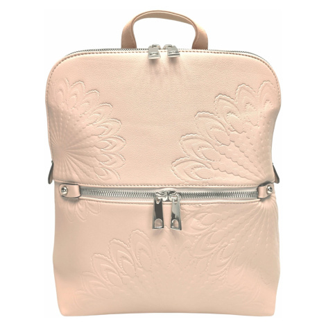 Béžový dámský batoh s ornamenty Tapple