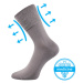 Lonka Finego Unisex ponožky s volným lemem - 3 páry BM000001470200101092 světle šedá