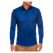 Tmavě modrá pánská slim fit košile K504