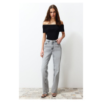 Trendyol Gray Low Waist Wide leg Jeans