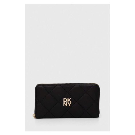 Kožená peněženka Dkny černá barva, R411BB84