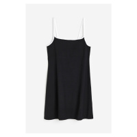 H & M - Žerzejové šaty áčkového střihu - černá