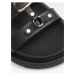 Černé dámské kožené pantofle ALDO Mariesoleil