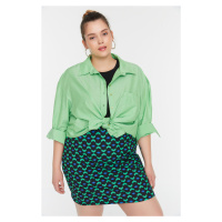 Trendyol Curve Green Boyfriend Woven Shirt