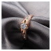 Victoria Filippi Zásnubní pozlacený prsten Pellegrino s 3ct čirým zirkonem P249/54 Bílá/čirá