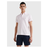 Světle růžové pánské polo tričko Tommy Hilfiger 1985 Slim Polo - Pánské