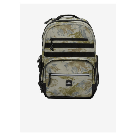 Khaki-béžový unisex vzorovaný batoh O'Neill PRESIDENT BACKPACK