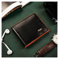 Pánská kožená peněženka Peterson PTN N78 2-1-1 černá