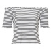 Bonprix RAINBOW žebrované tričko s Carmen dekoltem Barva: Bílá, Mezinárodní