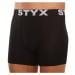 7PACK pánské boxerky Styx sportovní guma černé (7G960)