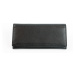 Men's Long Horizontal Black Leather Wallet