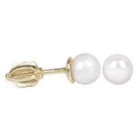 Brilio Zlaté dámské náušnice s perlou 235 001 00403