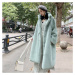 Dlouhý plyšový kabát dámský kožich Korean Fashion