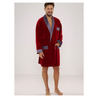 Men's bathrobe De Lafense 772 Bonjour short 3XL-4XL burgundy 069