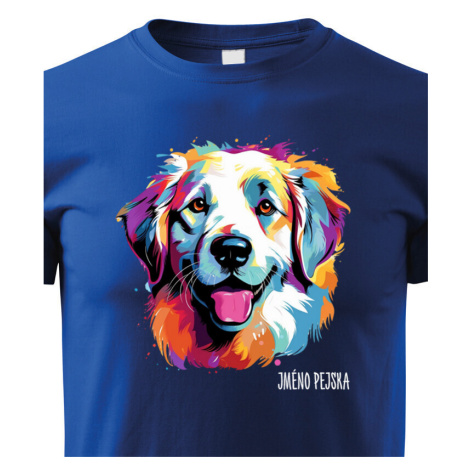 Dětské tričko s potiskem plemene Pyrenejský horský pes s volitelným jménem BezvaTriko