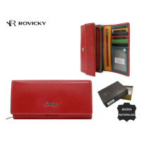 Dámské kožená peněženka R-RD-12-GCL Červená - Rovicky