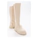 LuviShoes Women's Shadow Beige Boots