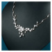 Éternelle Luxusní perlová souprava šperků Arabela - pravé perly SET2066-QT-G111 Stříbrná 42 cm