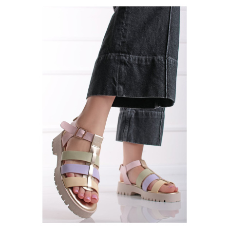 Vícebarevné nízké sandály Rennie Ideal