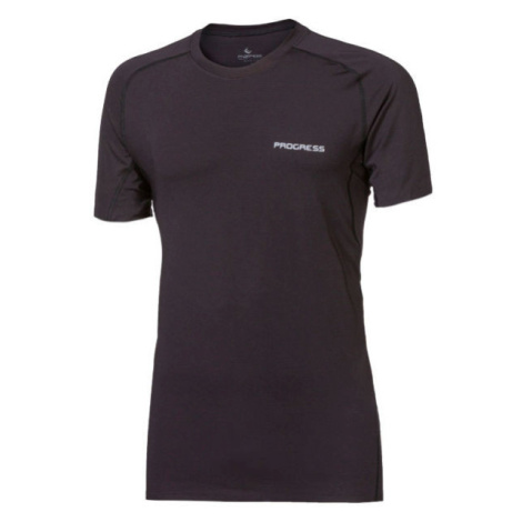 PROGRESS ARROW MAN Pánské běžecké triko, černá, velikost
