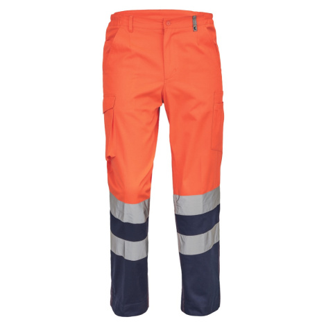 Cerva Burgos Pánské HI-VIS pracovní kalhoty 03520010 oranžová/navy Červa