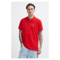 Bavlněné polo tričko Tommy Jeans červená barva, DM0DM18314