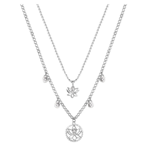 Brosway Půvabný ocelový náhrdelník Lotosový květ Chakra BHKN064