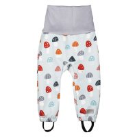 Dětské rostoucí softshellové kalhoty s membránou Monkey Mum® - Pestrobarevné mochomůrky 110/116