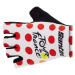 SANTINI Cyklistické rukavice krátkoprsté - TOUR DE FRANCE 2023 - bílá/červená