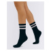 Organic Basics Core Stripe Crew Socks 2-pack Black / White