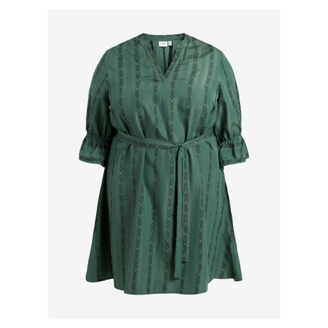 Tmavě zelené dámské vzorované šaty VILA Etna - Dámské