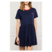 Tommy Hilfiger Tommy Jeans dámské tmavě modré šaty CONTRAST BINDING TEE DRESS