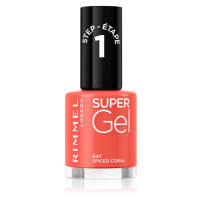 Rimmel Super Gel gelový lak na nehty bez užití UV/LED lampy odstín 047 Spiced Coral 12 ml