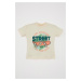 DEFACTO Baby Boy Crew Neck Printed Short Sleeve T-Shirt