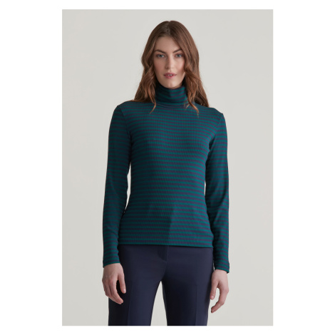 ROLÁK GANT SLIM STRIPED RIB TURTLENECK DEEP FOREST