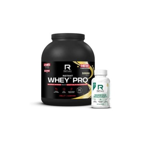 Reflex Nutrition Instant Whey PRO 2,2kg NEW banán + Magnesium 90 kapslí ZDARMA Varianta: slaný a