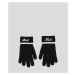 Rukavice karl lagerfeld k/signature knit glove black/white