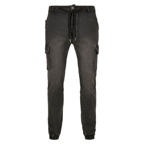 Denim Cargo Jogging Pants - real black washed Urban Classics