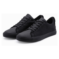 Ombre BASIC men's shoes sneakers in combined materials - black