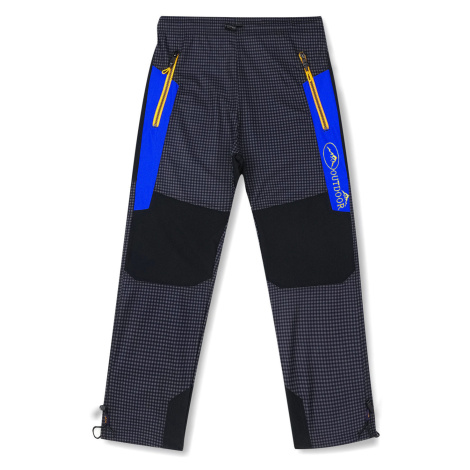Chlapecké outdoorové kalhoty - KUGO C2821, šedá/ žlutý zip Barva: Šedá