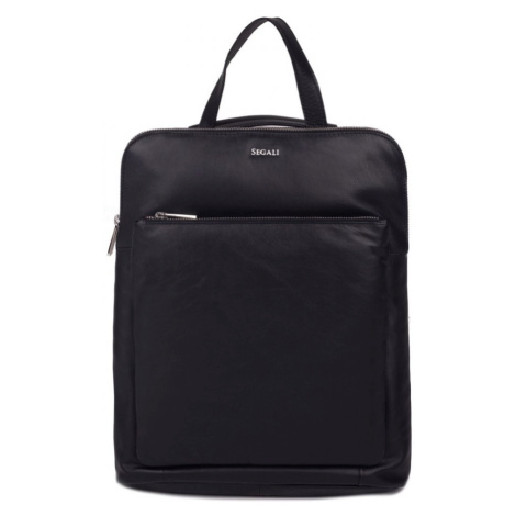 SEGALI Dámský kožený batoh SG-29063 černý